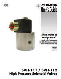 Thumbnail of document Manual - SVH-111 2-Way, NO, NC, 316 SS, Very High Pressure Solenoid Valves